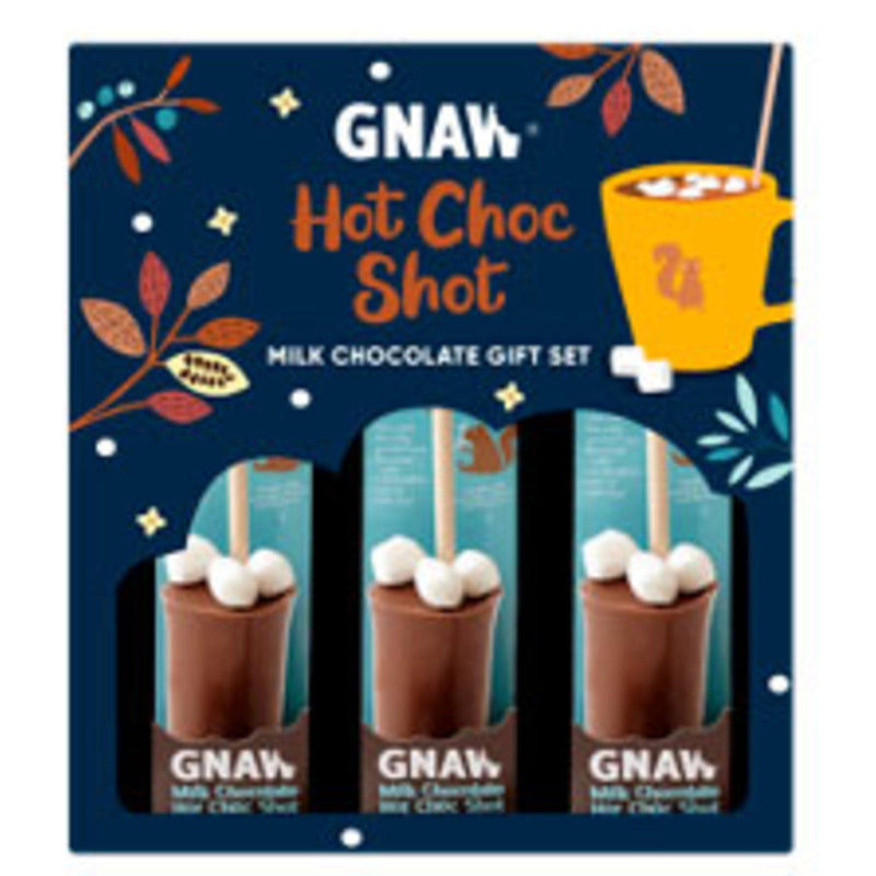 Se GNAW Hot Choc Shot Milk Chocolate gaveæske, 135 g ✔ Kæmpe udvalg i GNAW ✔ Meget billig fragt og hurtig levering: 1 - 2 hverdage - Varenummer: KTO-GN064 og barcode / Ean: &