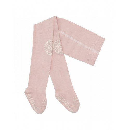 Gobabygo kravlestrømpebukser i soft pink af bambus, størrelse 6-12 måneder