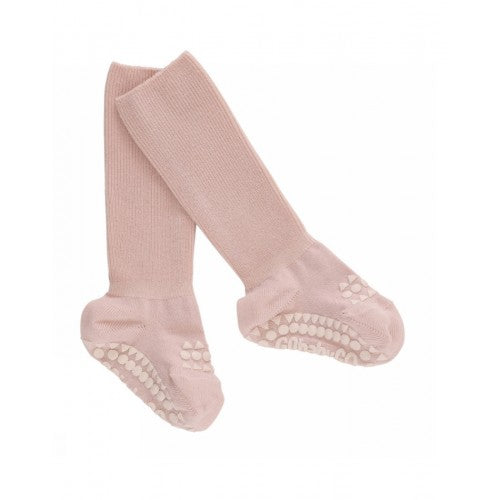 Gobabygo skridsikre bambusstrømper i Soft Pink, størrelse 17/19