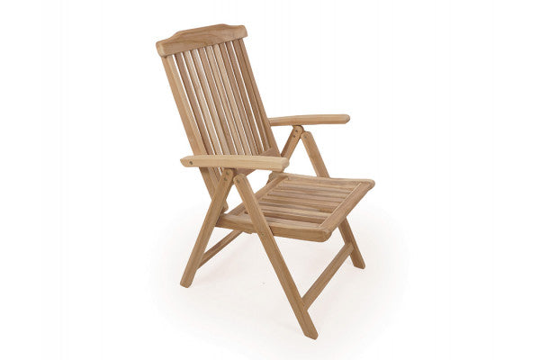 Granada positionsstol i teak fra Classic Teak til haven