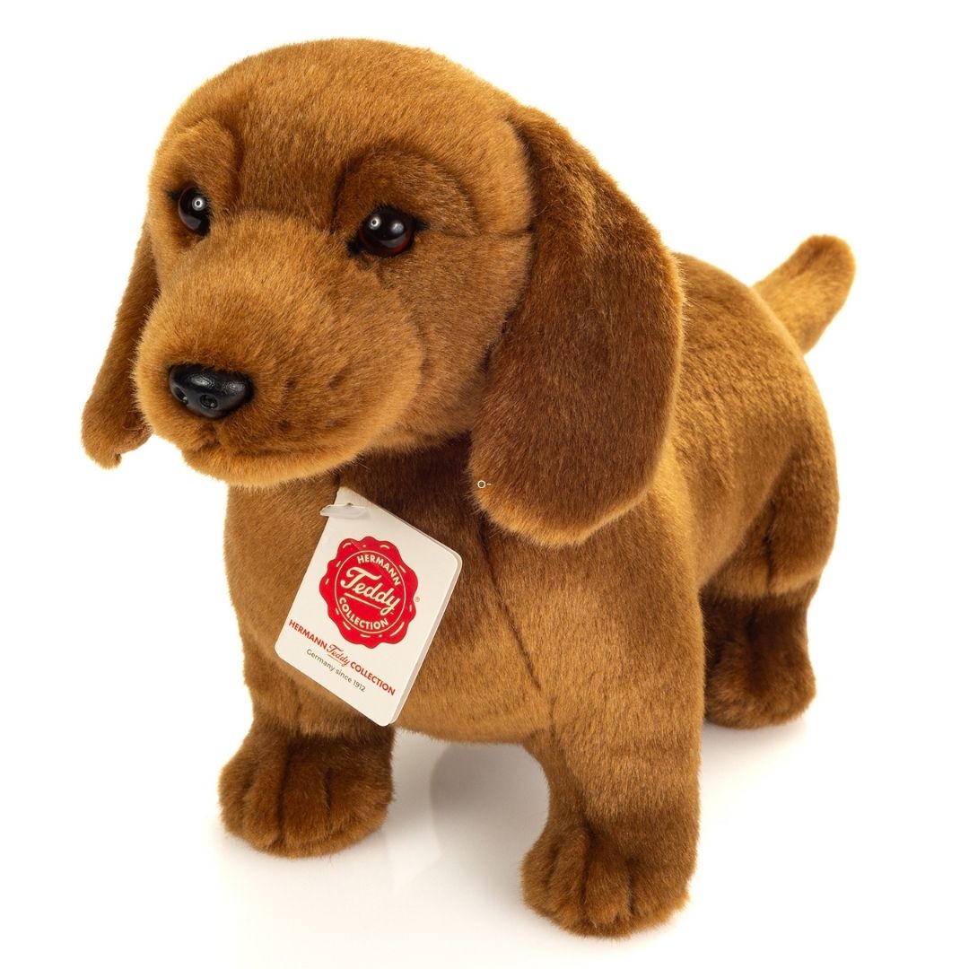 Brun gravhund bamse på 32 cm fra Teddy Hermann