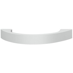 Sølvfarvet buegreb i eloxeret aluminium, 123 mm, fra Haefele