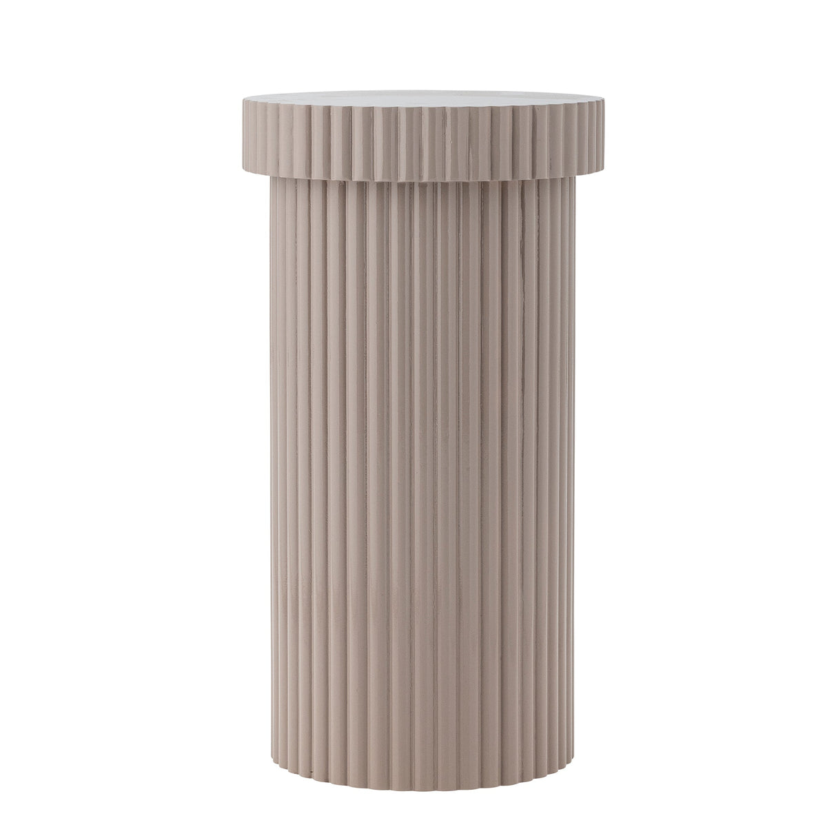 Grå Timi sidebord fra Bloomingville med lodrette riller, Ø30 x H56 cm