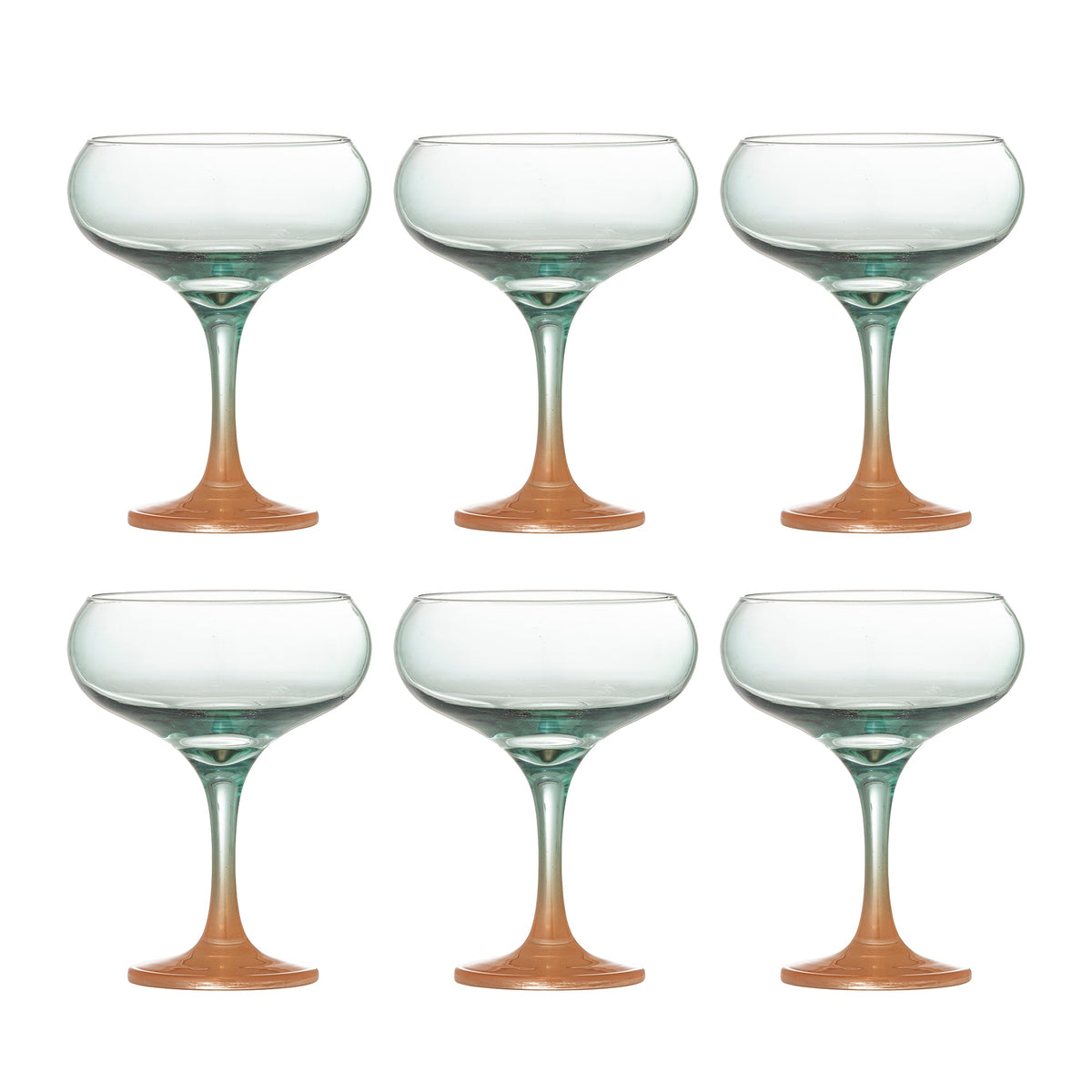 Bloomingville Signe cocktailglas i multifarvet glas, sæt med 6
