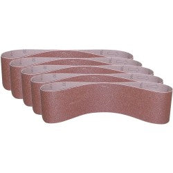 Pakke med fem Güde slibebånd i størrelsen 150 x 1220 mm