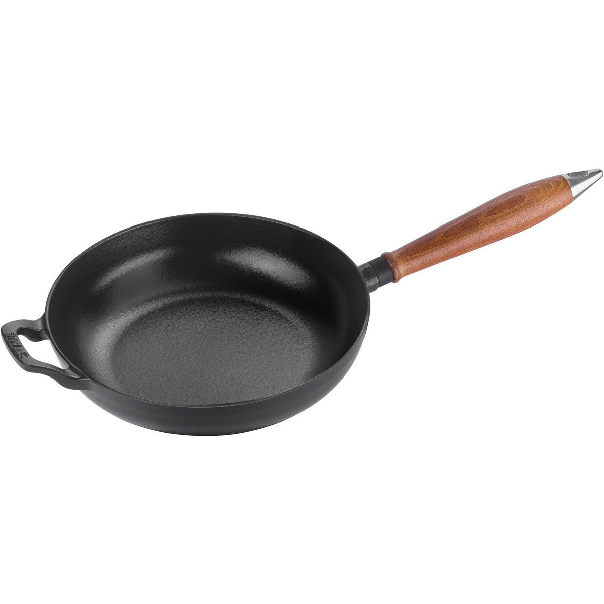 Staub Vintage stegepande i støbejern med træhåndtag, 24 cm