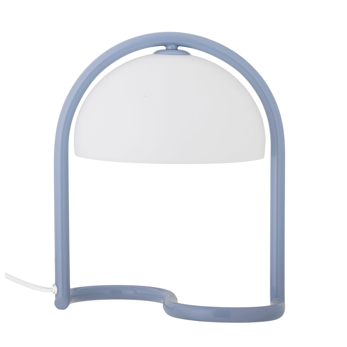 Blå Favour bordlampe i akryl fra Bloomingville med buet ramme, Ø24,5 x H29,5 cm