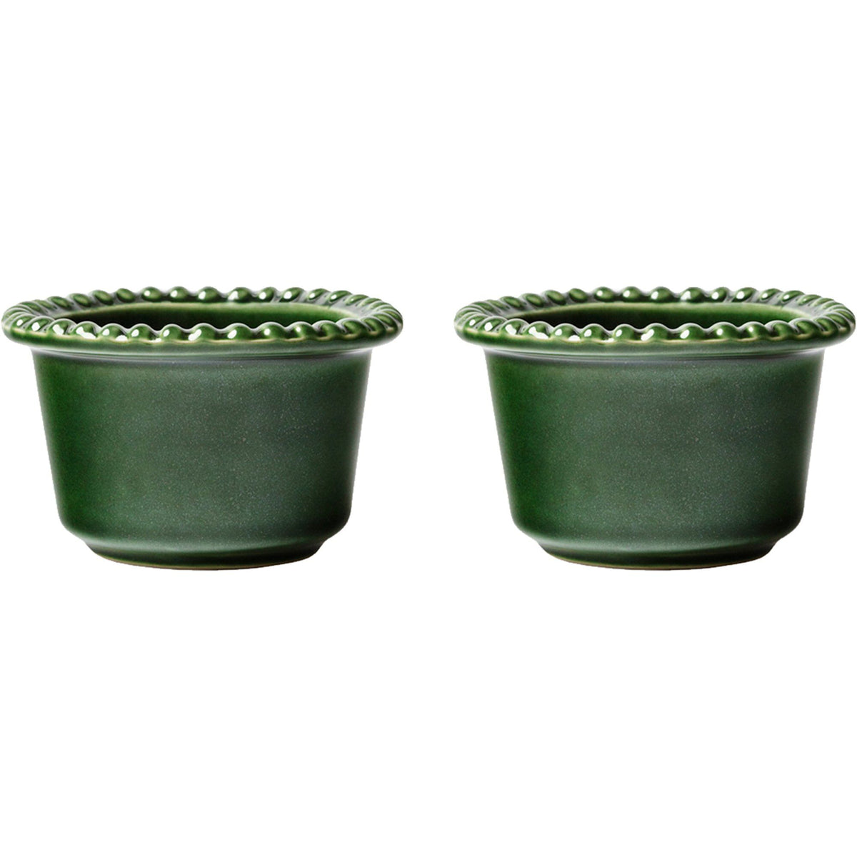 To små serveringsskåle fra Potteryjo Daria-serien i farven moss, 12 cm