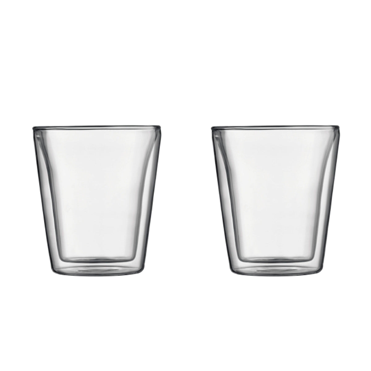 To dobbeltvæggede Bodum Canteen-glas på 0,2 liter