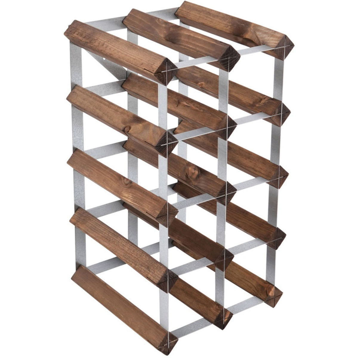 Vinreol i mørk eg til 12 vinflasker fra Traditional Wine Rack