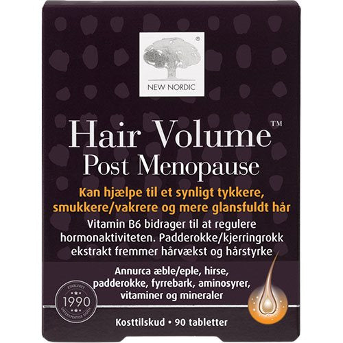 Se New Nordic Hair Volume Post Menopause 90 tabletter ✔ Kæmpe udvalg i New Nordic - Køb online på udsalg og tilbud lige nu ✔ Lav fragtpris og hurtig levering - Varenummer: Helsegrossisten-45102 og 5021807007554 på lager - Udsalg på Kosttilskud > Overgangsalder > Få op til 69% i rabat - Find over 1.798 mærker på udsalg