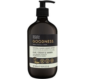 Se GOODNESS Hand & Body Lotion Oud, Cedar & Amber 500ml ✔ Kæmpe udvalg i Natur Drogeriet A/S - Køb online på udsalg og tilbud lige nu ✔ Super billig fragt og lynhurtig levering - Varenummer: Helsegrossisten-52204 og 17854108745 på lager - Udsalg på Personlig pleje > Krop > Spar helt op til 57% - Kæmpe udsalg på over 739 mærker
