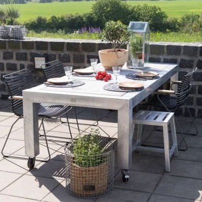 Se tilbud på Rock-Solid spisebord i galvaniseret stål, 76 x 213 x 74 cm. Billigt udsalg! Hurtig levering: 1-2 hverdage. Varenummer: 3NDC-2420. På lager.