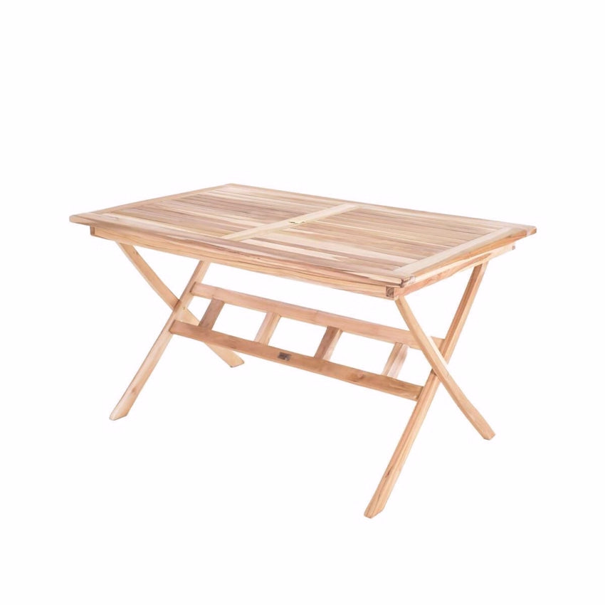 Dacore havebord i teaktræ, 85 x 135 cm, der kan foldes sammen