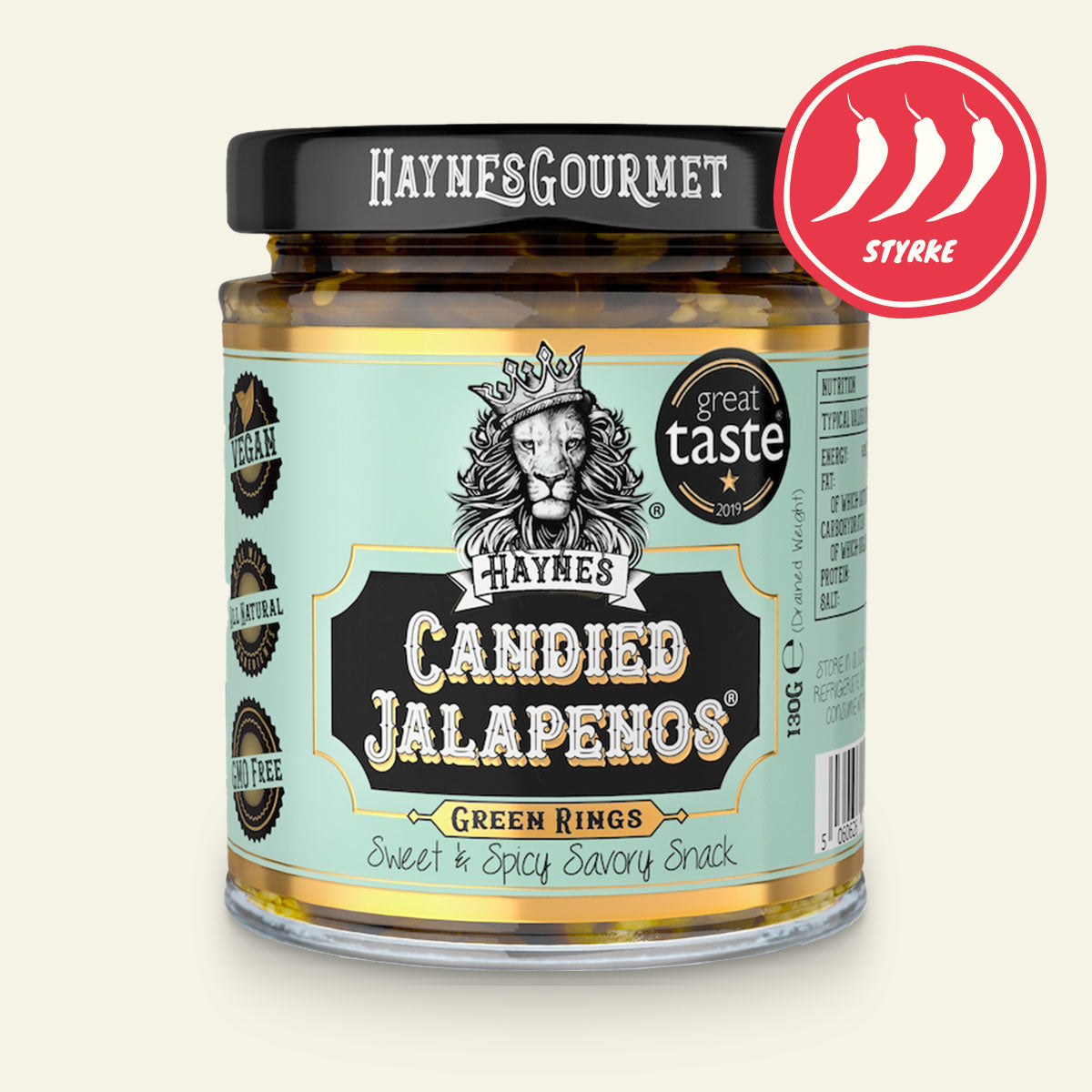 Haynes Gourmet kandiserede jalapeños til pizza