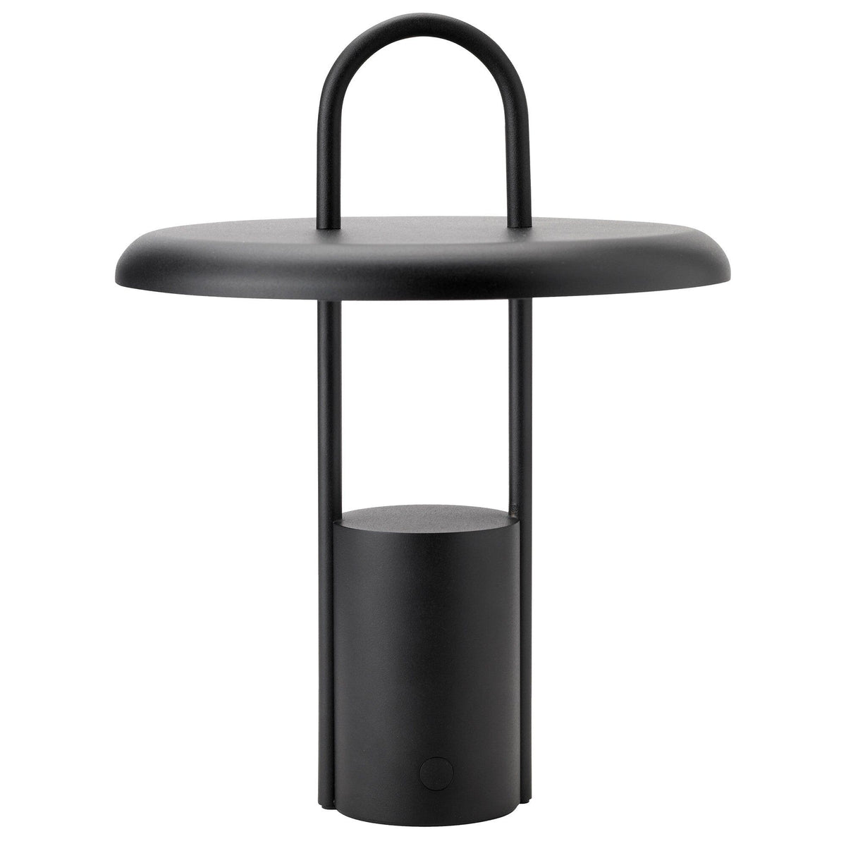 Stelton Pier LED-lampe i sort med håndtag i toppen