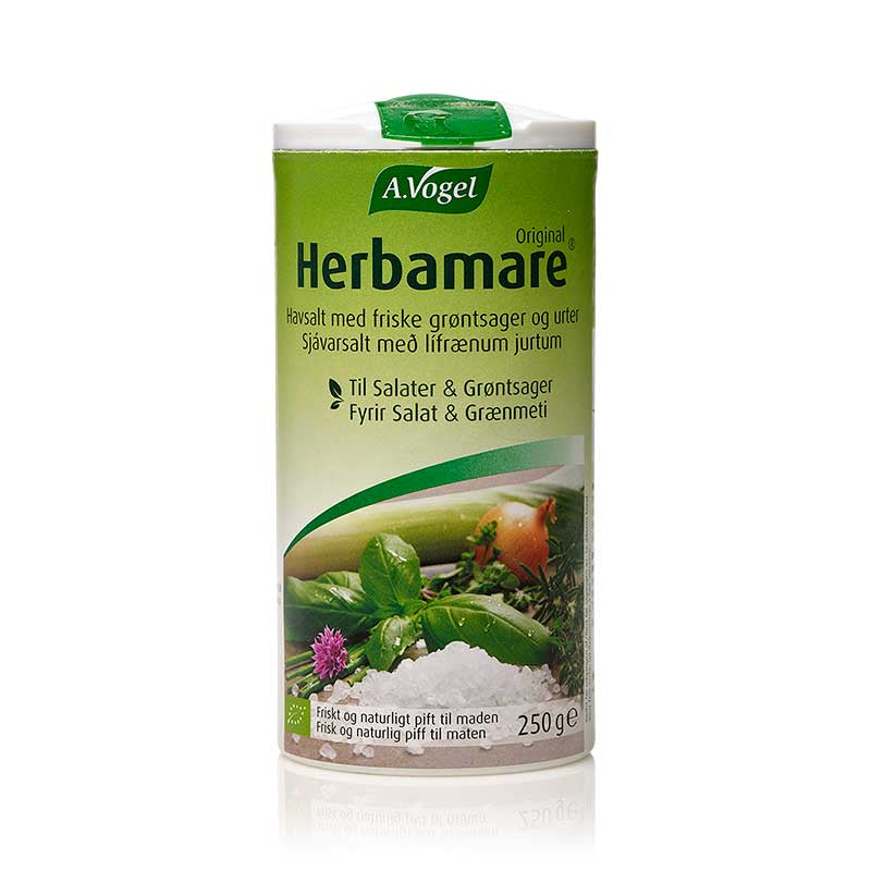 Se A. Vogel Herbamare Salt Grøn Ø 250 g. ✔ Kæmpe udvalg i A. Vogel - Køb online på udsalg og tilbud lige nu ✔ Billig fragt • Hurtig levering - Varenummer: Helsegrossisten-5361 og 7610313413294 på lager - Udsalg på Mad & drikke > Salt & Boullion > Tilbud Spar stort – op til 53% - Over 2.739 kendte mærker på stort udsalg
