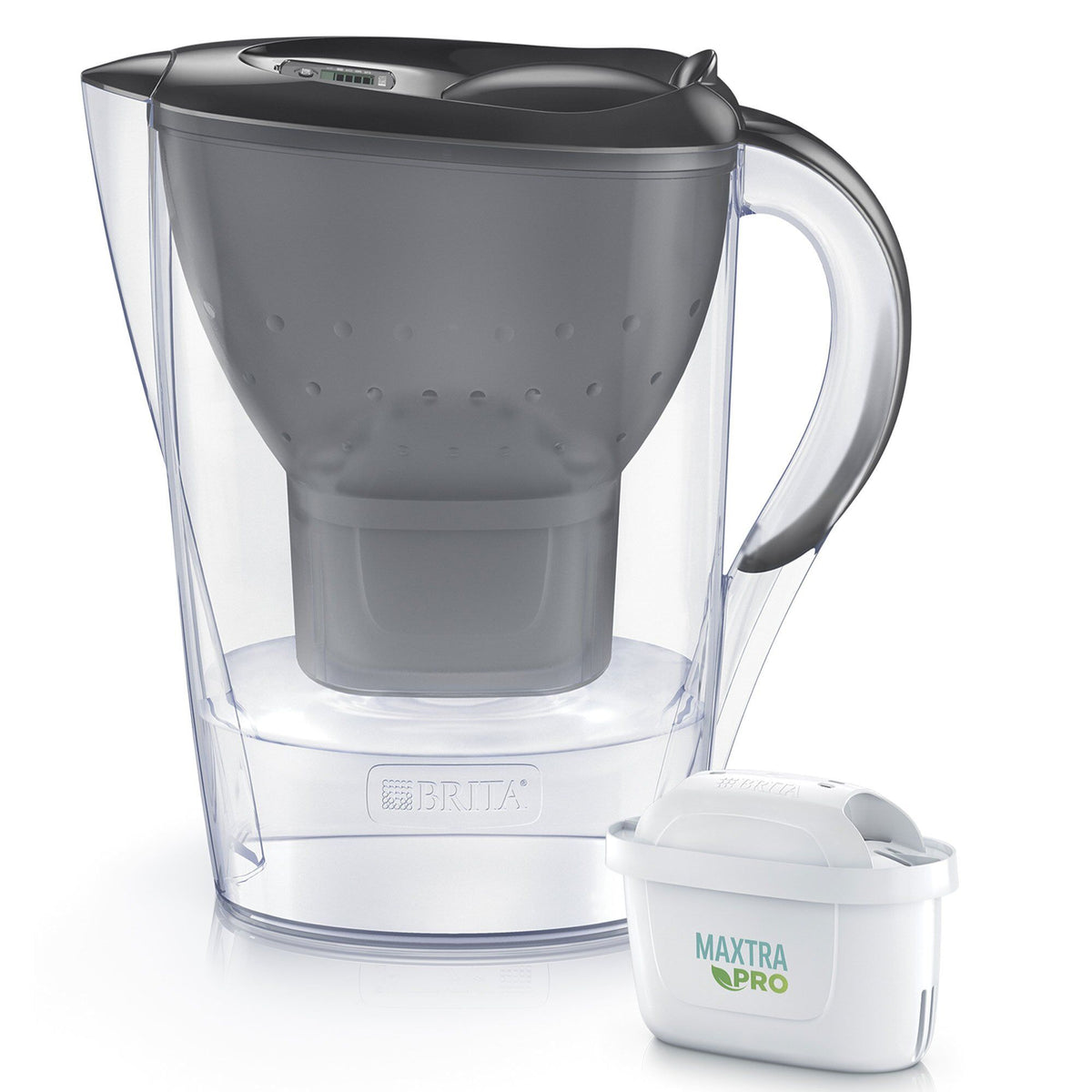 Grå Brita Marella vandfilterkande med MAXTRA PRO filter