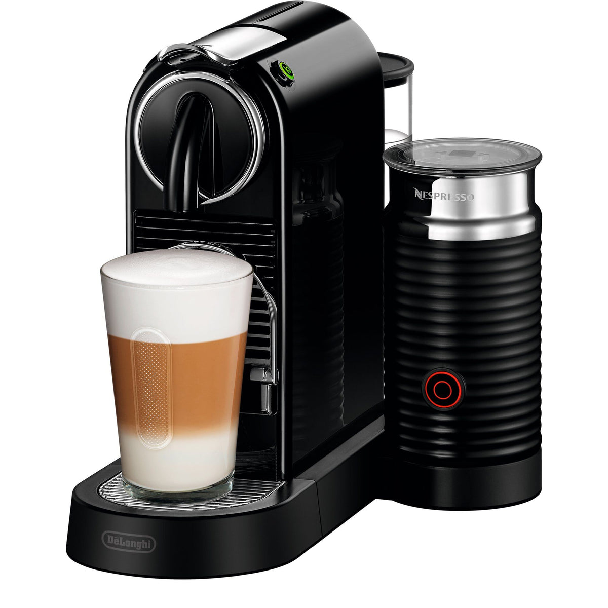 Nespresso CitiZ & Milk kapselmaskine i sort med retrodesign