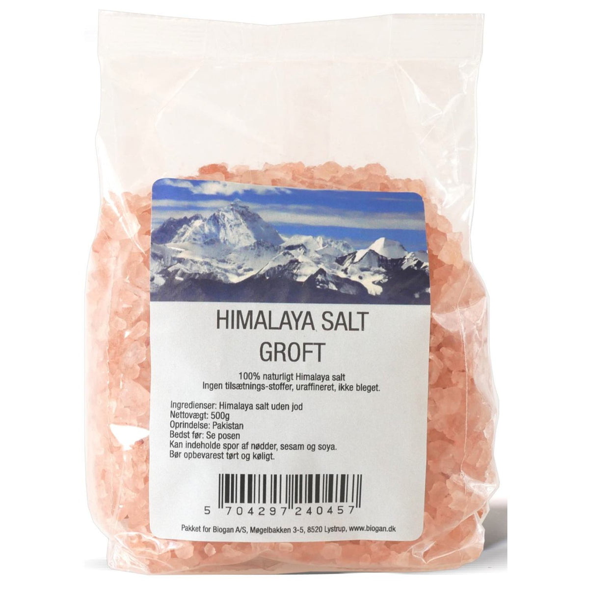 Grov himalayasalt fra Biogan, 500 gram