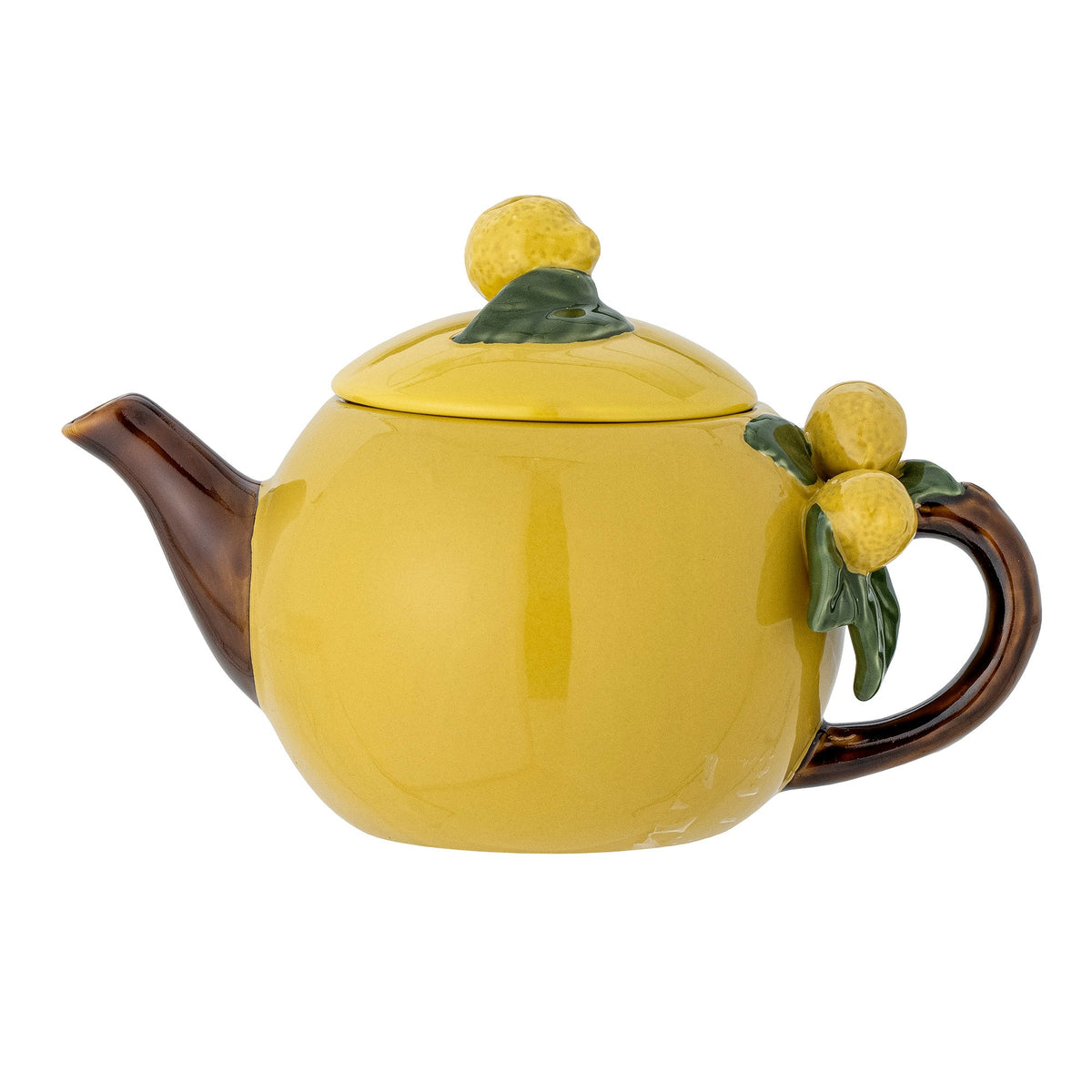 Gul Limone tekande i stentøj med citrondekoration fra Creative Collection