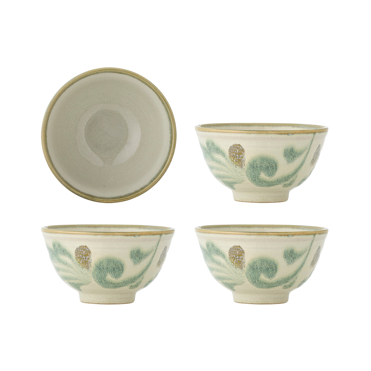 Bethany skåle fra Creative Collection i stentøj med håndmalet botanisk motiv