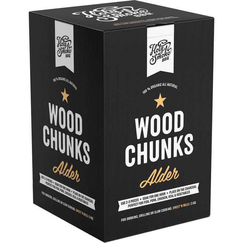 Se Holy Smoke BBQ Wood Chunks 3 kg, alder ✔ Kæmpe udvalg i Holy Smoke BBQ ✔ Meget billig fragt og hurtig levering: 1 - 2 hverdage - Varenummer: KTO-HSBBQ-3-SWALD og barcode / Ean: &