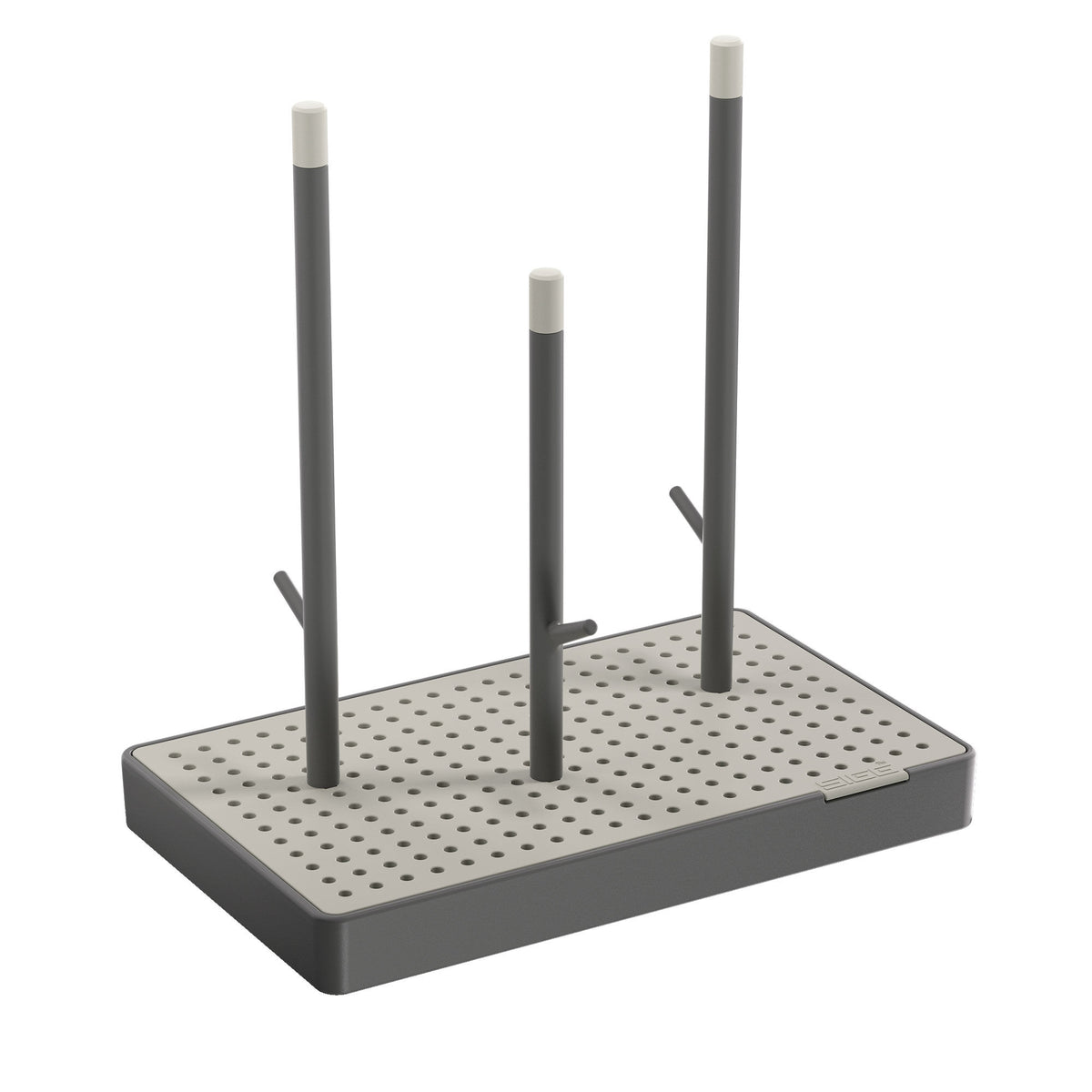 Sigg Elara Drying Rack i earthtone, et rundt flaskestativ med greninspireret form