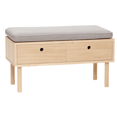 Se Hübsch Hide Bench på udsalg! 85x40xh42cm - natur/grå. Billig fragt & hurtig levering. Spar op til 59% på interiør.