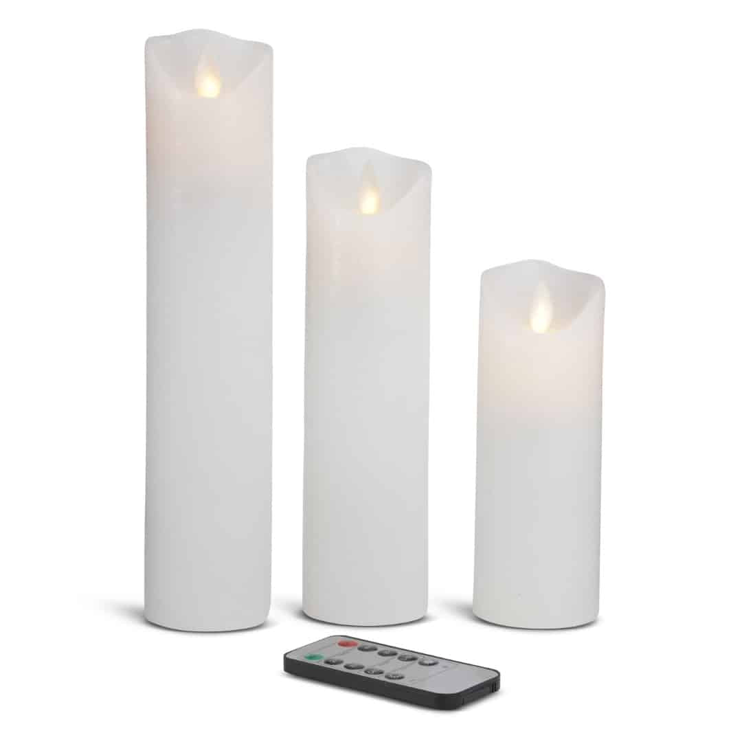 Se LED stearinlys - 3 stk. - 15/20/25 cm - m/3D flamme - (flere farver) - Hvid ✔ Kæmpe udvalg i Satana - Køb online på udsalg og tilbud lige nu ✔ Super billig fragt og lynhurtig levering - Varenummer: Satana-390155 på lager - Udsalg på Sundhed > Spar stort – op til 59% - Over 2.739 brands med kæmpe udsalg
