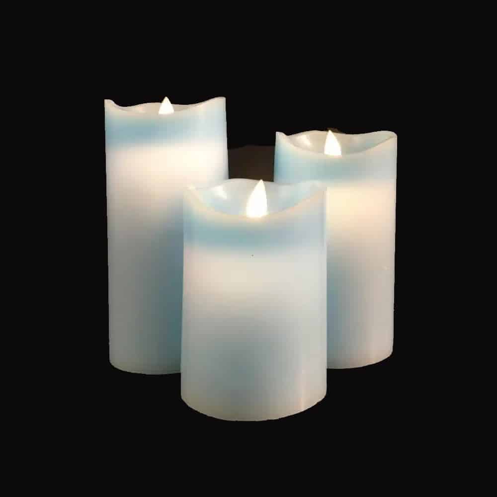 Se LED blok stearinlys - 3 stk. - 12/15/17 cm - m/3D flamme - (Flere farver) - Blå ✔ Kæmpe udvalg i Satana - Køb online på udsalg og tilbud lige nu ✔ Lav fragtpris og hurtig levering - Varenummer: Satana-1161324 på lager - Udsalg på Hus & Fritid > Få op til 69% i rabat - Find over 1.798 brands på udsalg
