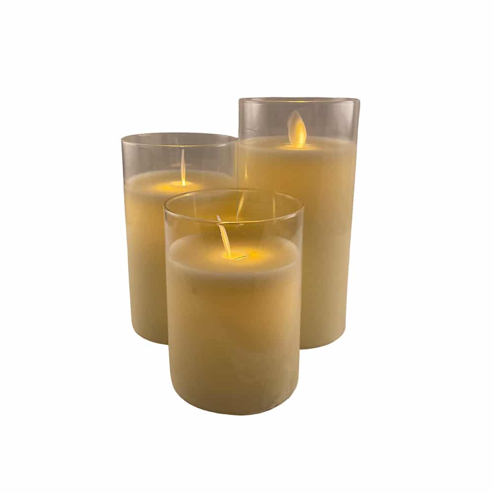 Se LED stearinlys i glas - 3 stk. - 12/15/17 cm - m/3D flamme - (flere farver) - Hvid ✔ Kæmpe udvalg i Satana - Køb online på udsalg og tilbud lige nu ✔ Hurtig levering til lave fragtpriser - Varenummer: Satana-1161417 på lager - Udsalg på Personlig pleje > Lavera > Få op til 67% i rabat - Shop udsalg fra mere end 1.798 mærker