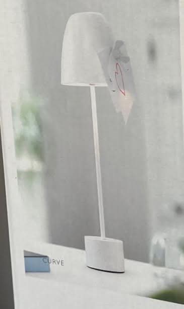 Herstal Curve Bordlampe Hvid