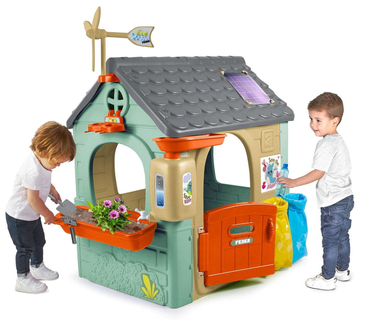 Se Feber - Recycled Eco House legehus, 150x94x128cm ❤ Kæmpe udvalg i Feber - Køb online på udsalg og tilbud lige nu ❤ Lav fragtpris og hurtig levering - Varenummer: Bolig&Haven-50567296745802 og barcode / Ean: 8056379169789 på lager - Udsalg på Op til 57% rabat - Kendte mærker på udsalg – over 1.329 brands