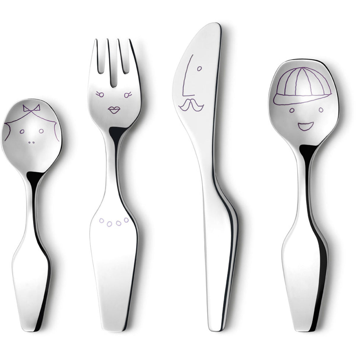 Børnebestik The Twist Family fra Georg Jensen, Alfredo-kollektionen