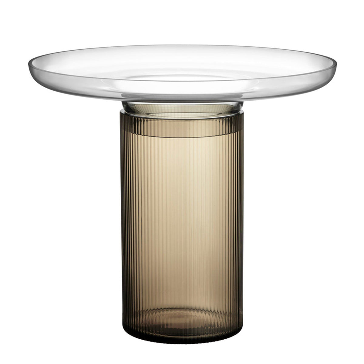 Orrefors Ensemble vase på 22 cm i brun/grå glasdesign