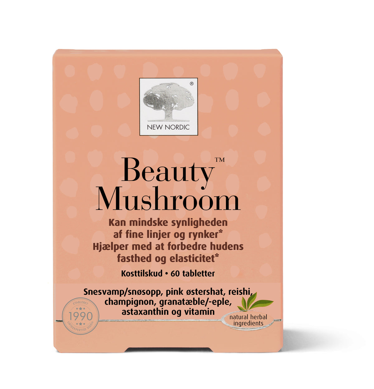Se New Nordic Beauty Mushroom 60 tabl. ✔ Kæmpe udvalg i New Nordic - Køb online på udsalg og tilbud lige nu ✔ Meget billig fragt og hurtig levering - Varenummer: Helsegrossisten-45177 og 5021807009459 på lager - Udsalg på Sundhed > Tilbud > Populære varer Få op til 63% i rabat - Over 1.798 mærker samlet på udsalg
