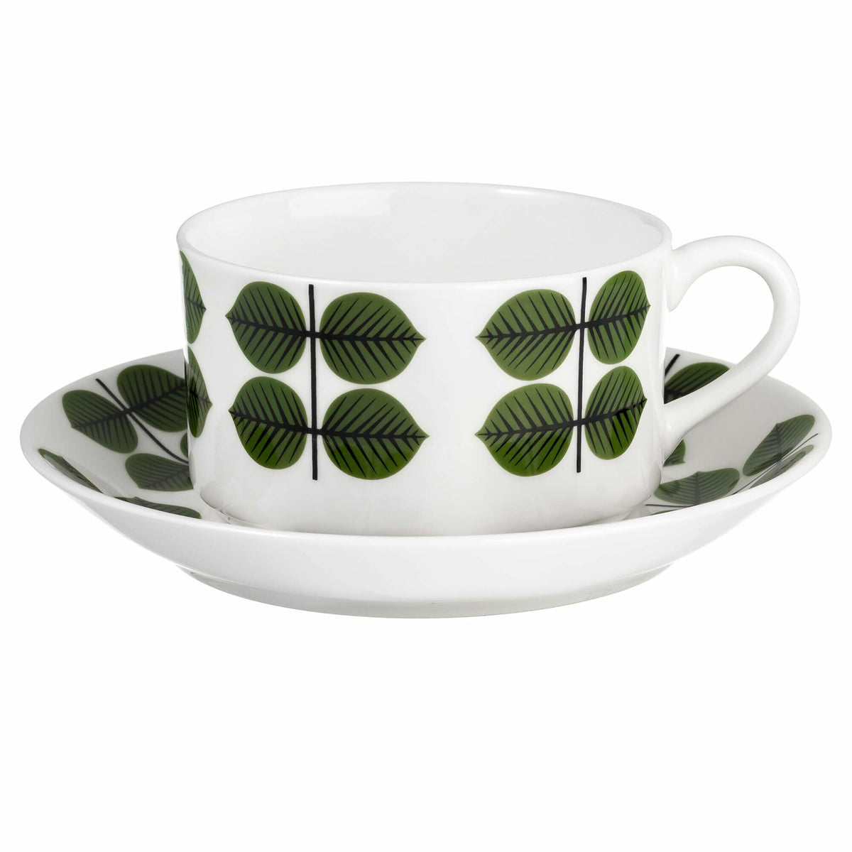 Gustavsberg Berså kaffekop med underkop i benporcelæn