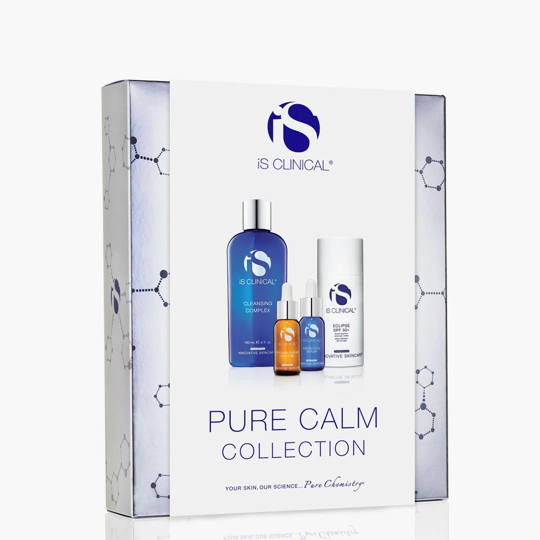Pure Calm Collection gaveæske fra IS Clinical med fire hudplejeprodukter