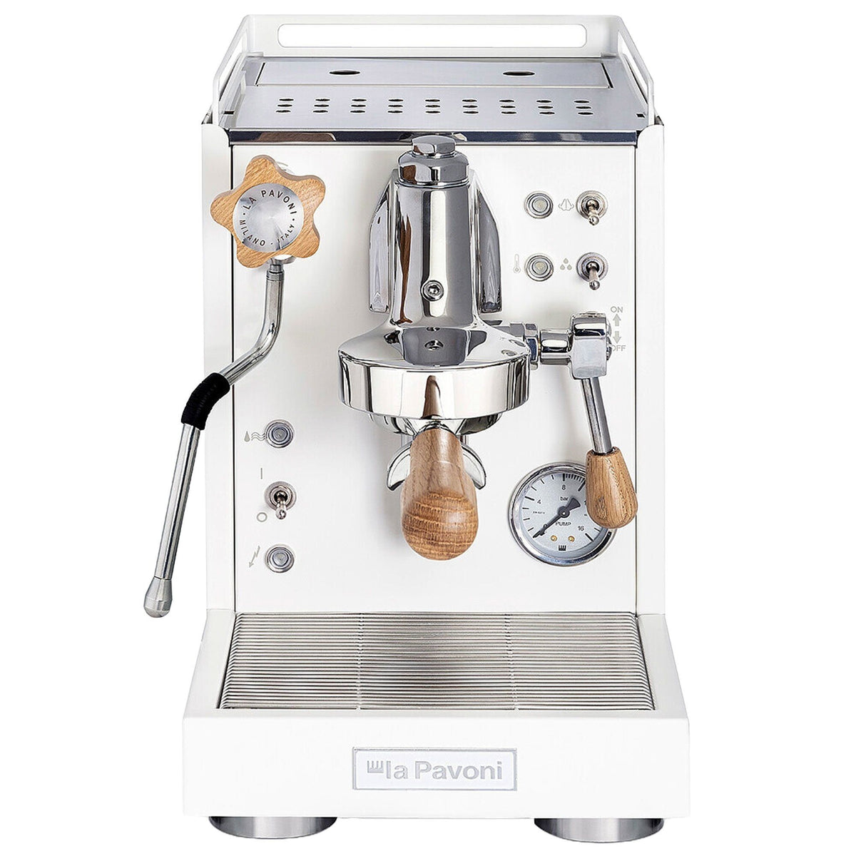 Hvid La Pavoni Cellini Mini semiprofessionel espressomaskine