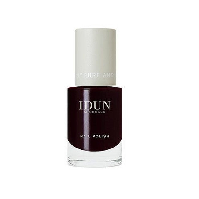 Flaske med Idun Minerals neglelak i farven Granat, 11 ml