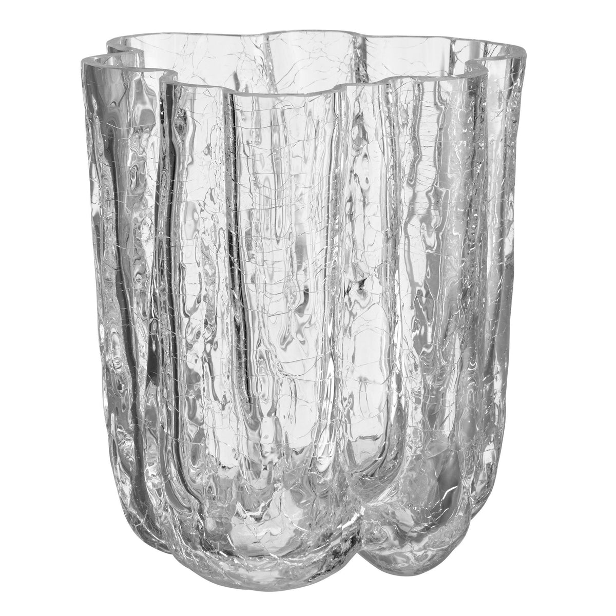 Kosta Boda Crackle vase på 12,1 cm i klart krakeleret glas