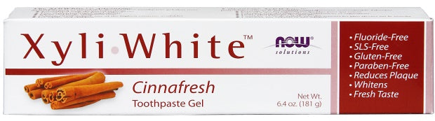 Tube NOW Foods XyliWhite Cinnafresh fluorfri tandpasta-gel, 181 g