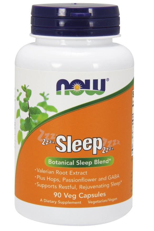 NOW Foods Sleep, 90 vegetabilske kapsler med baldrianrod, 5-HTP og GABA