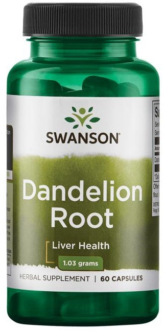 Pakning med Swanson mælkebøtterod 515 mg, 60 kapsler