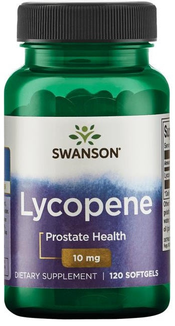 Pakke med Swanson lykopen 10 mg, 120 bløde kapsler
