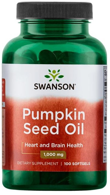 Swanson græskarfrøolie 1000 mg i pakke med 100 bløde kapsler