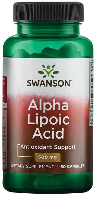 Pakke med Swanson alfa-liponsyre 600 mg, 60 kapsler, kosttilskud