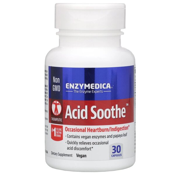 Enzymedica Acid Soothe, pakning med 30 kapsler