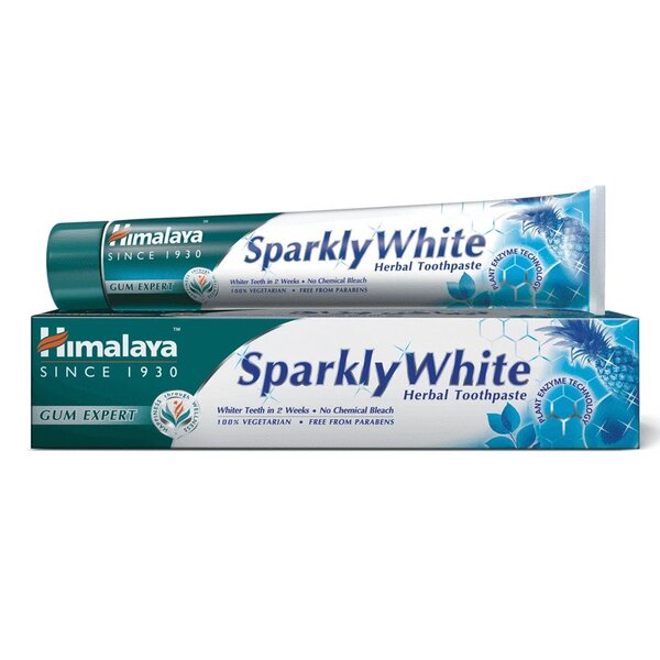 Tube med Himalaya Sparkly White urtetandpasta, 75 ml